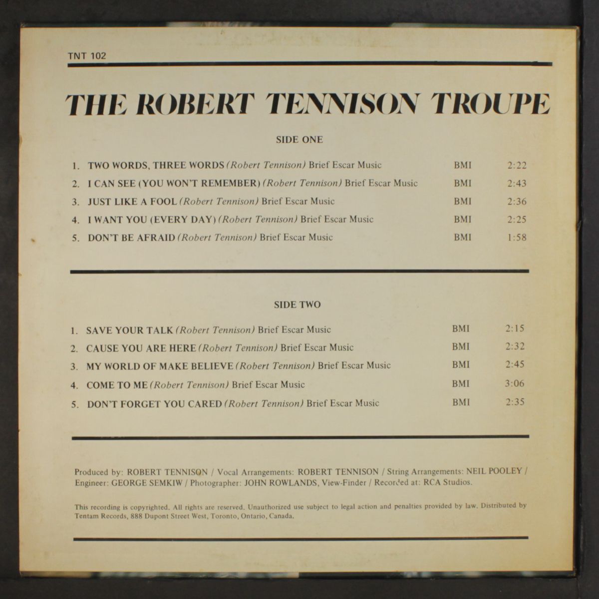 two words, three words by ROBERT TENNISON TROUPE
