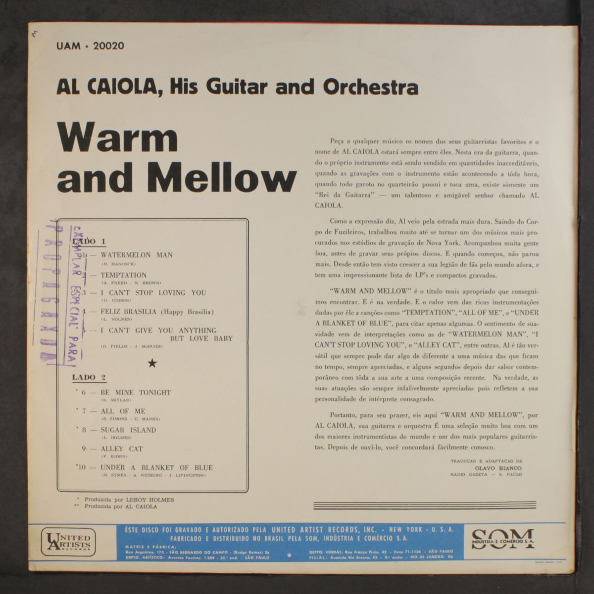 warm & mellow by AL CAIOLA