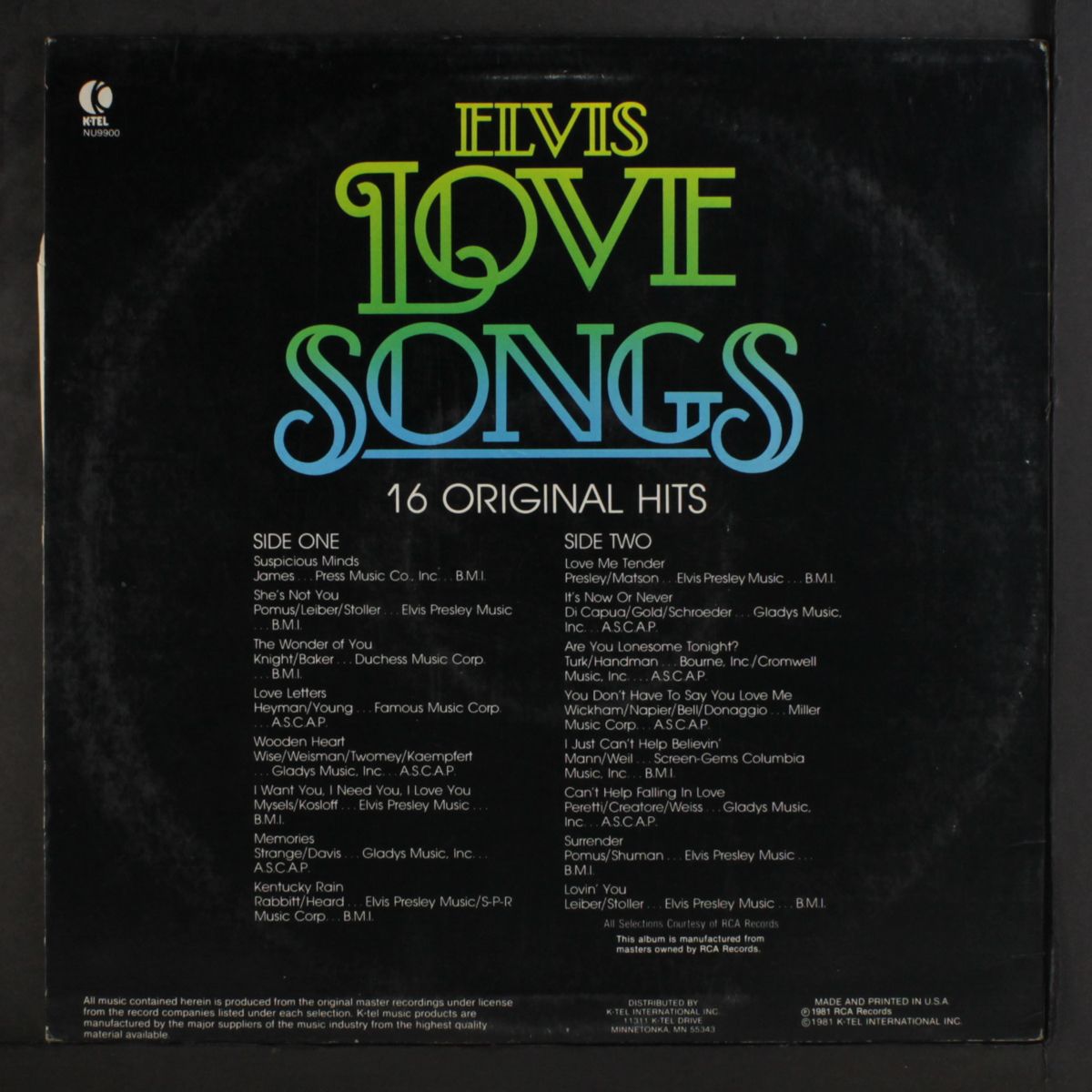 elvis love songs by ELVIS PRESLEY