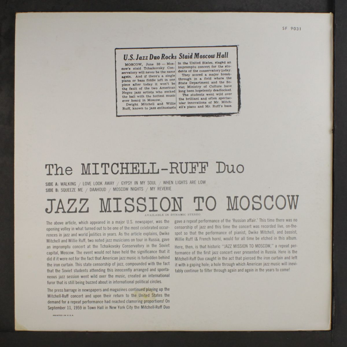 jazz mission to moscow by MITCHELL-RUFF DUO