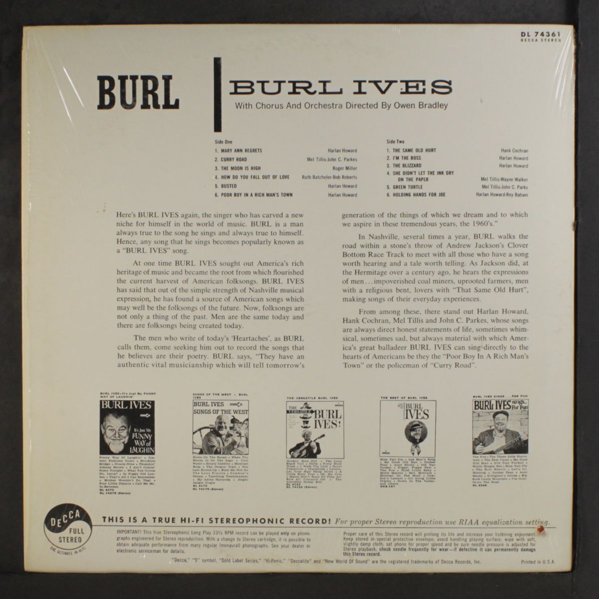 burl by BURL IVES