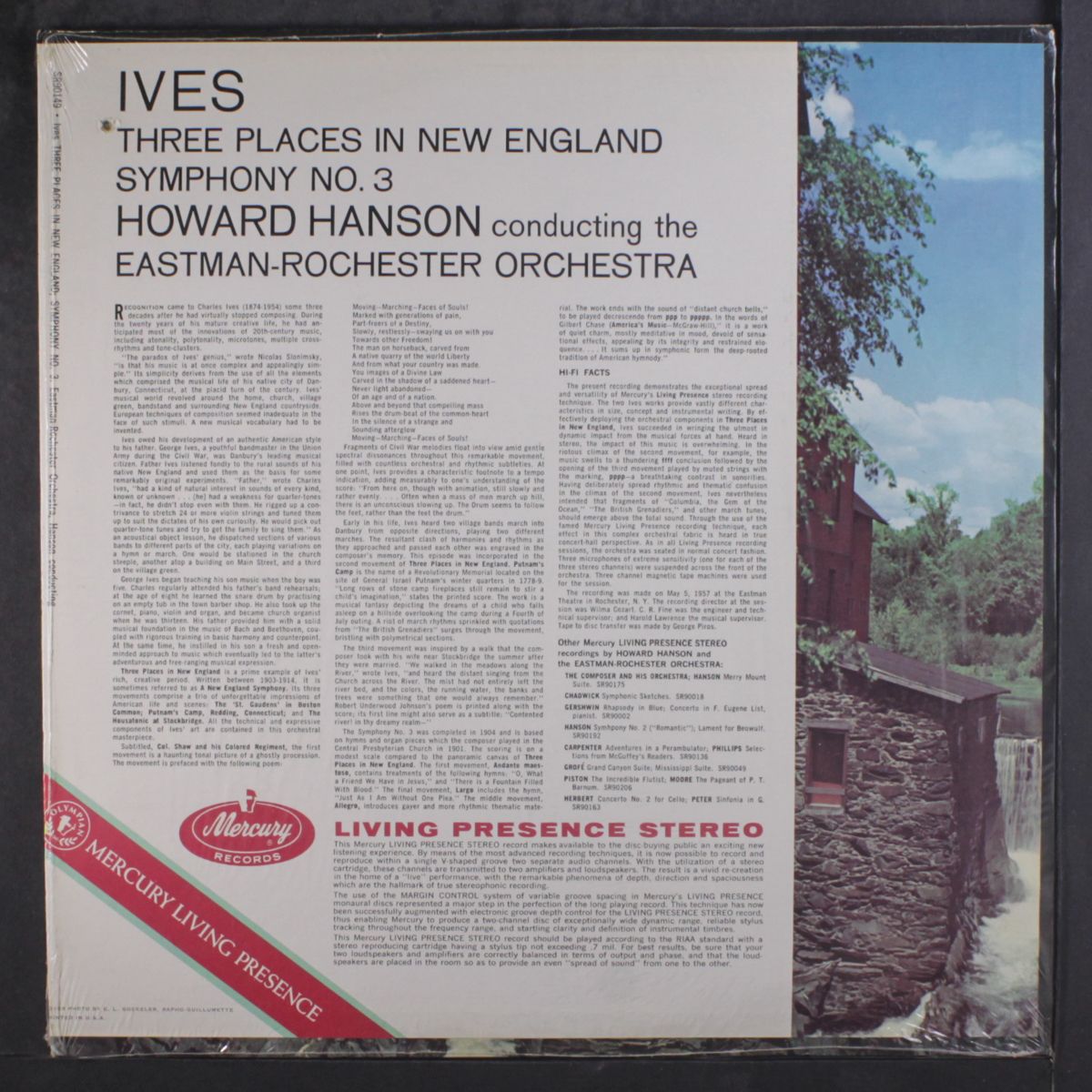 ives: three places in new england by HOWARD HANSON
