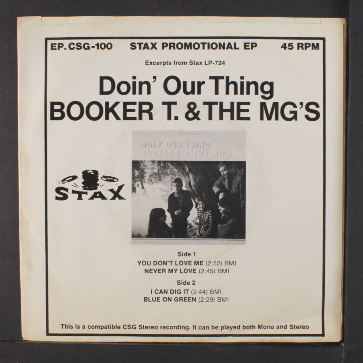 excerpts from doin' our own thing by BOOKER T. & MG'S
