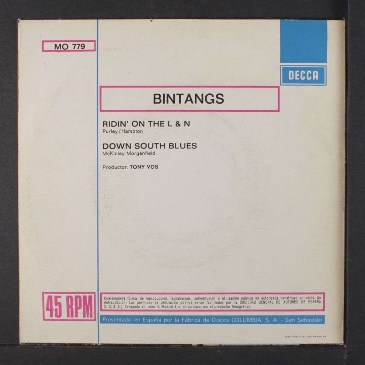 ridin' on the l&n / down south blues by BINTANGS