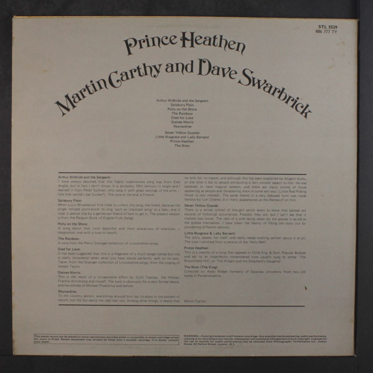 prince heathen by MARTIN CARTHY & DAVE SWARBRICK