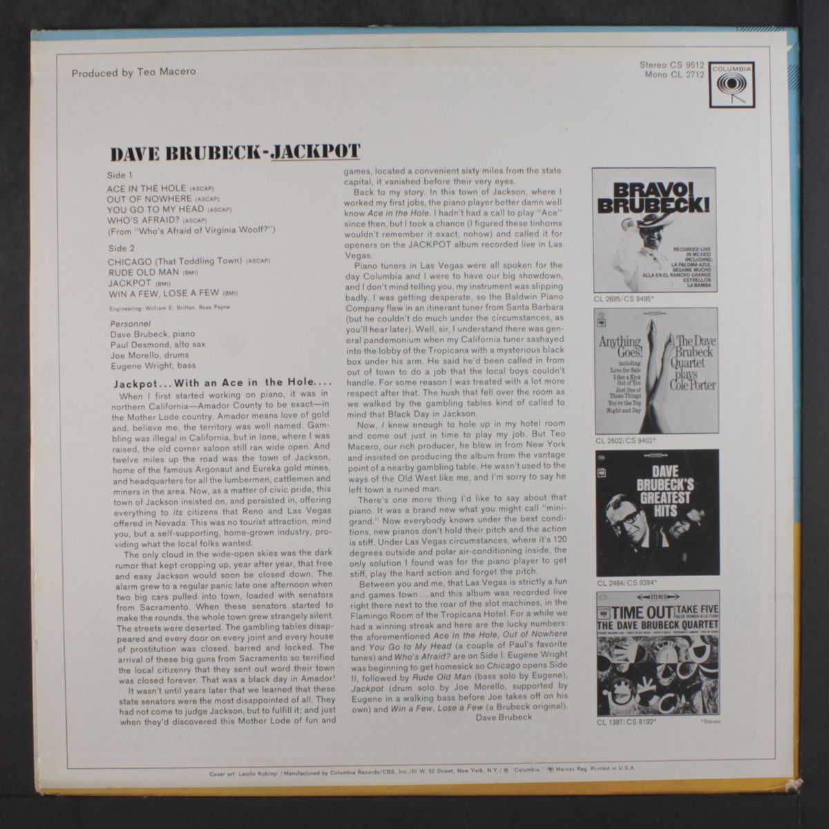 jackpot by DAVE BRUBECK