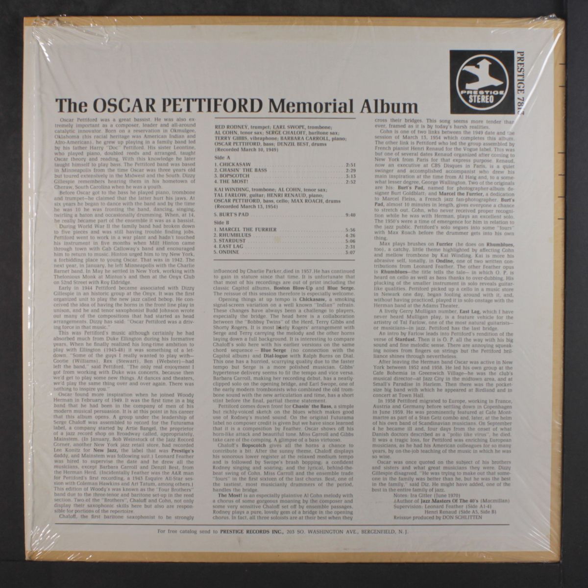 memorial album by OSCAR PETTIFORD