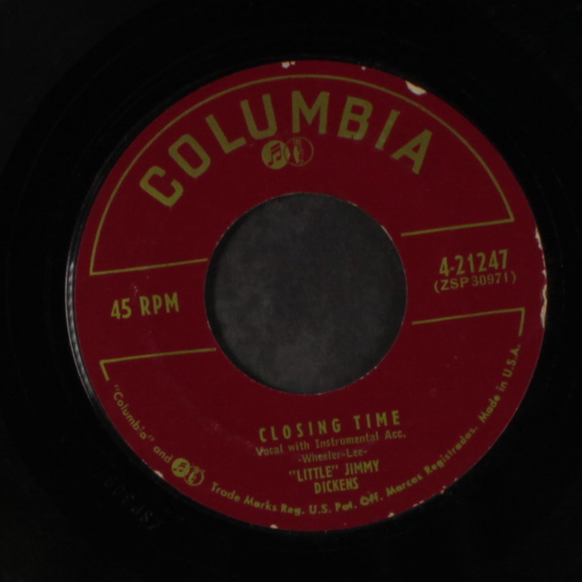 out behind the barn / closing time by LITTLE JIMMY DICKENS