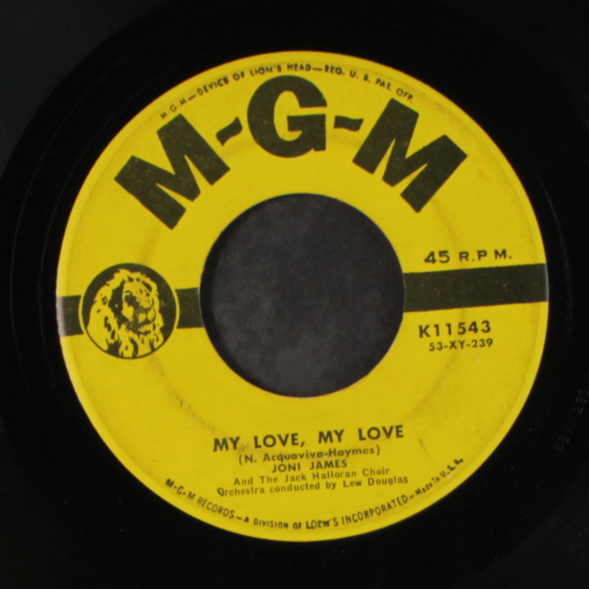 my love, my love / you're fooling someone by JONI JAMES