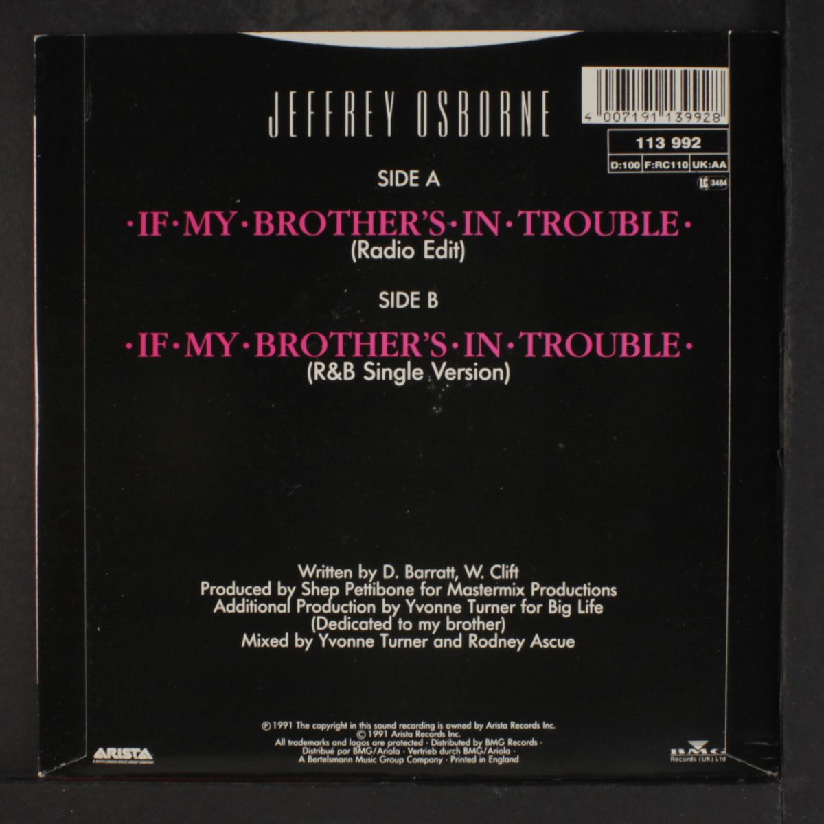 if my brother's in trouble by JEFFREY OSBORNE