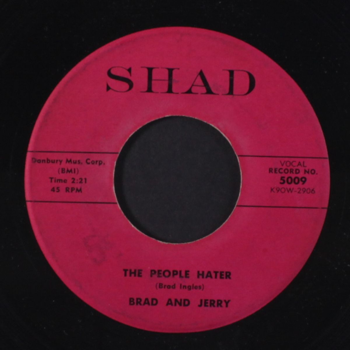 the people hater / i've got it bad for you by BRAD & JERRY