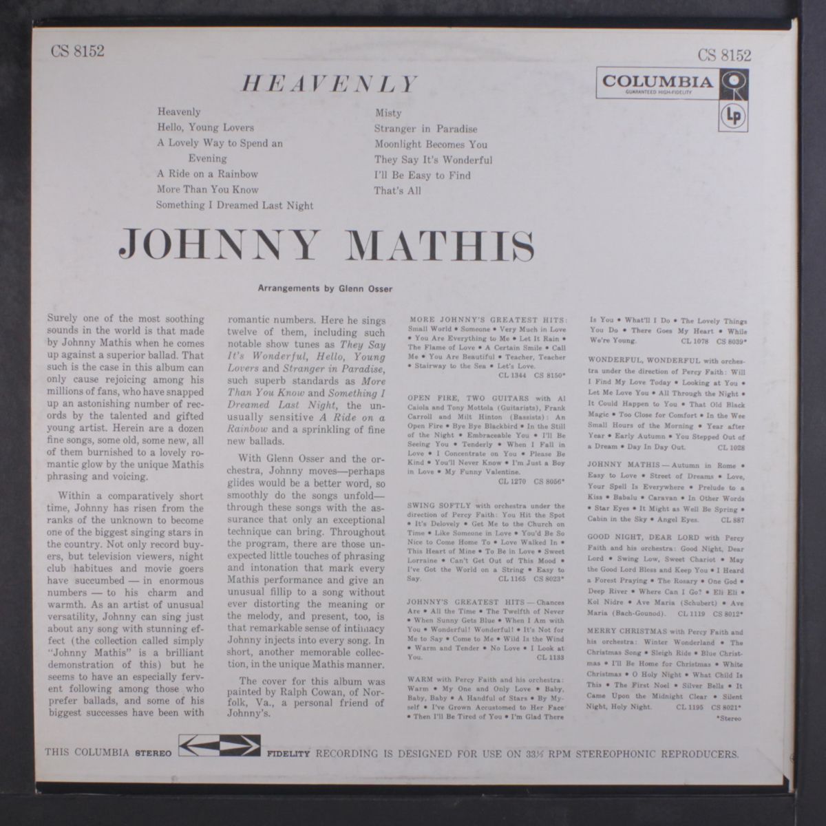 heavenly by JOHNNY MATHIS