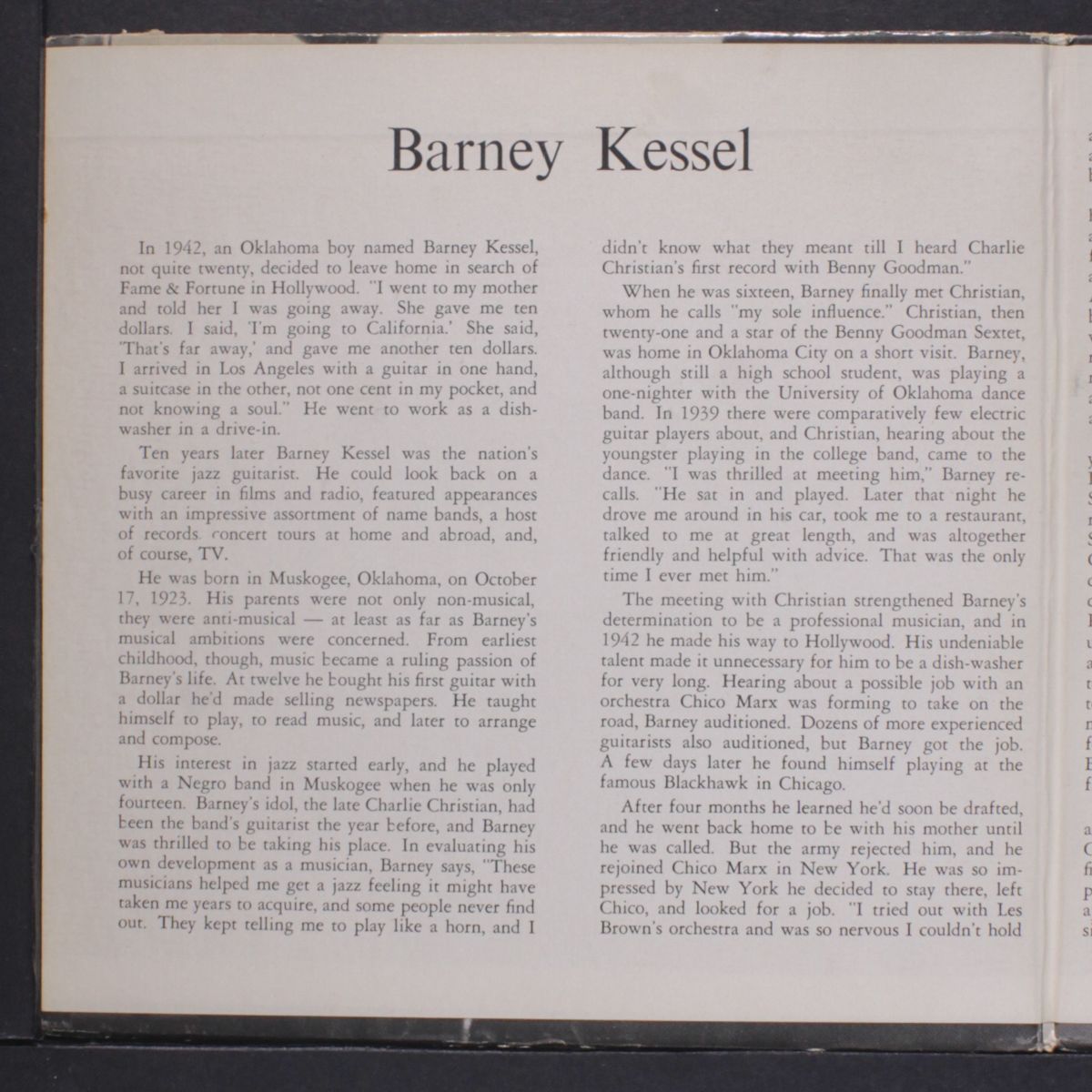 barney kessel by BARNEY KESSEL