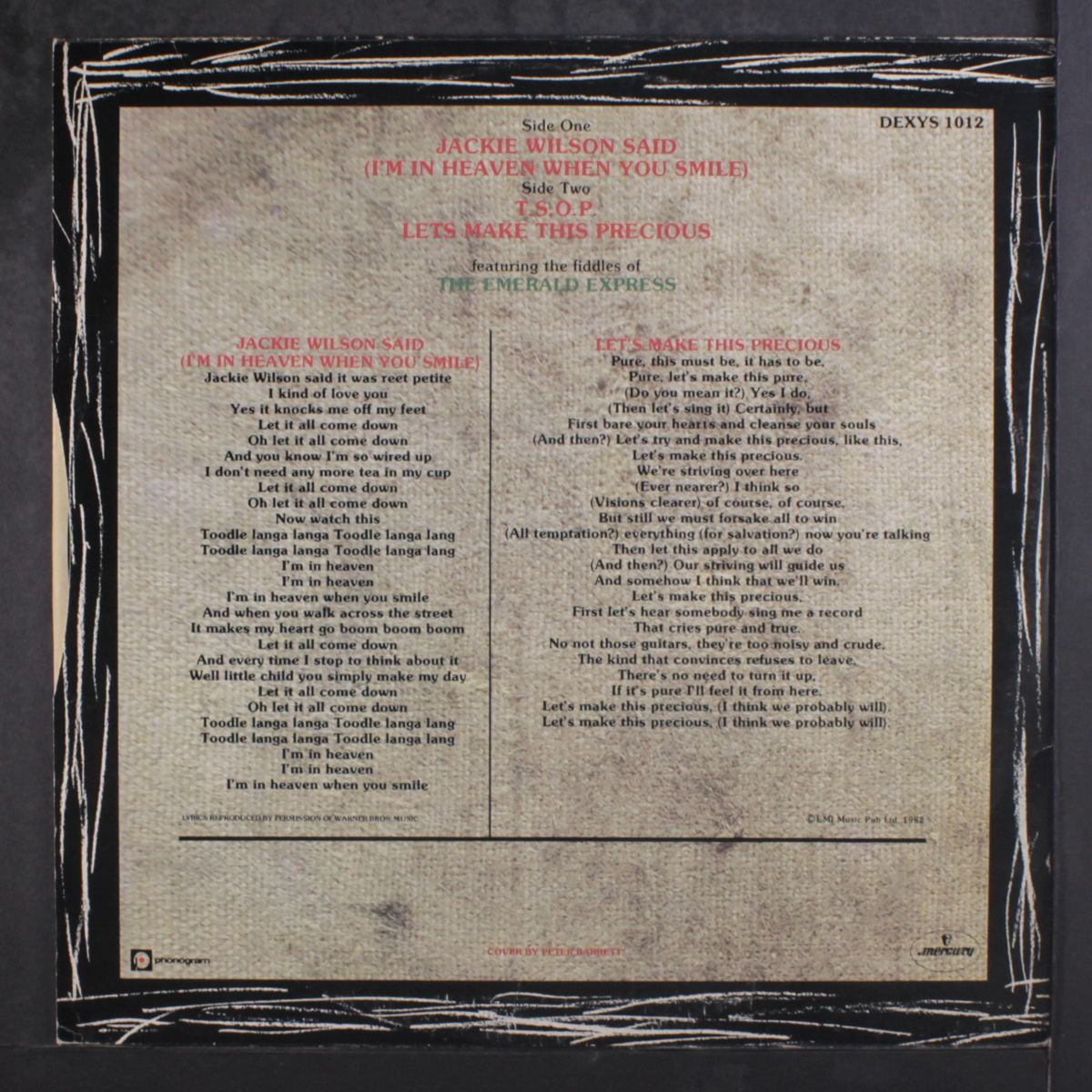 jackie wilson said +2 by DEXY'S MIDNIGHT RUNNERS