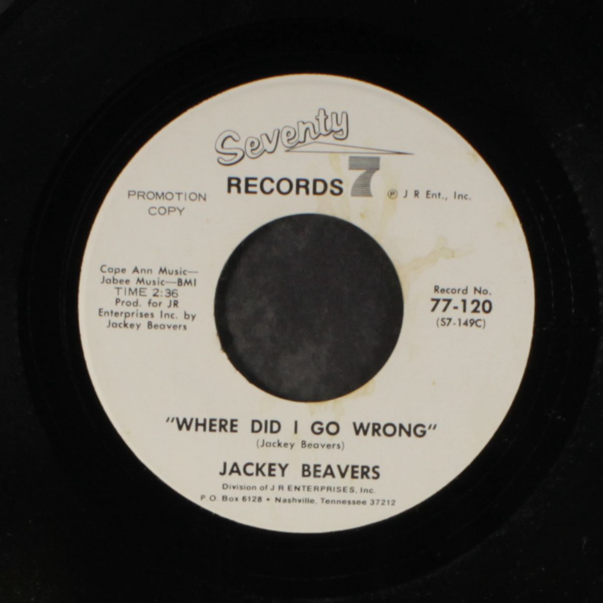 where did i go wrong / gee baby, you're a pretty thing by JACKEY BEAVERS