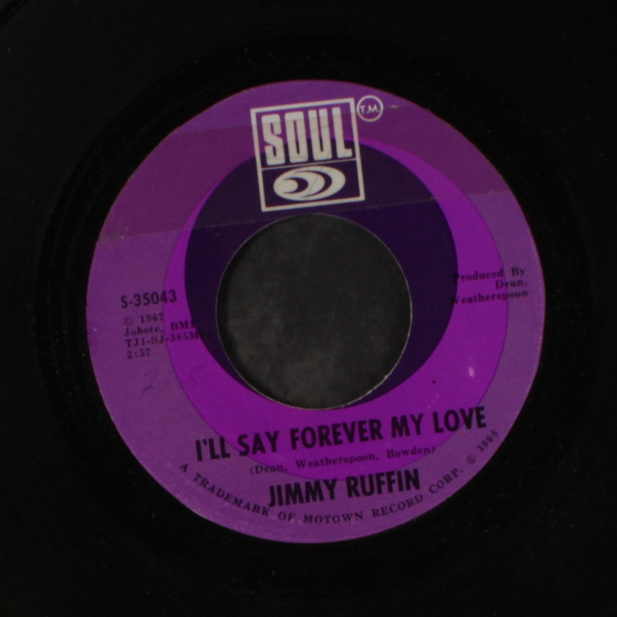 i'll say forever my love / everybody needs love by JIMMY RUFFIN