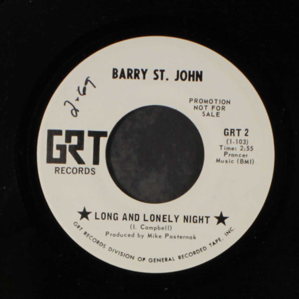 long and lonely night / cry like a baby by BARRY ST. JOHN