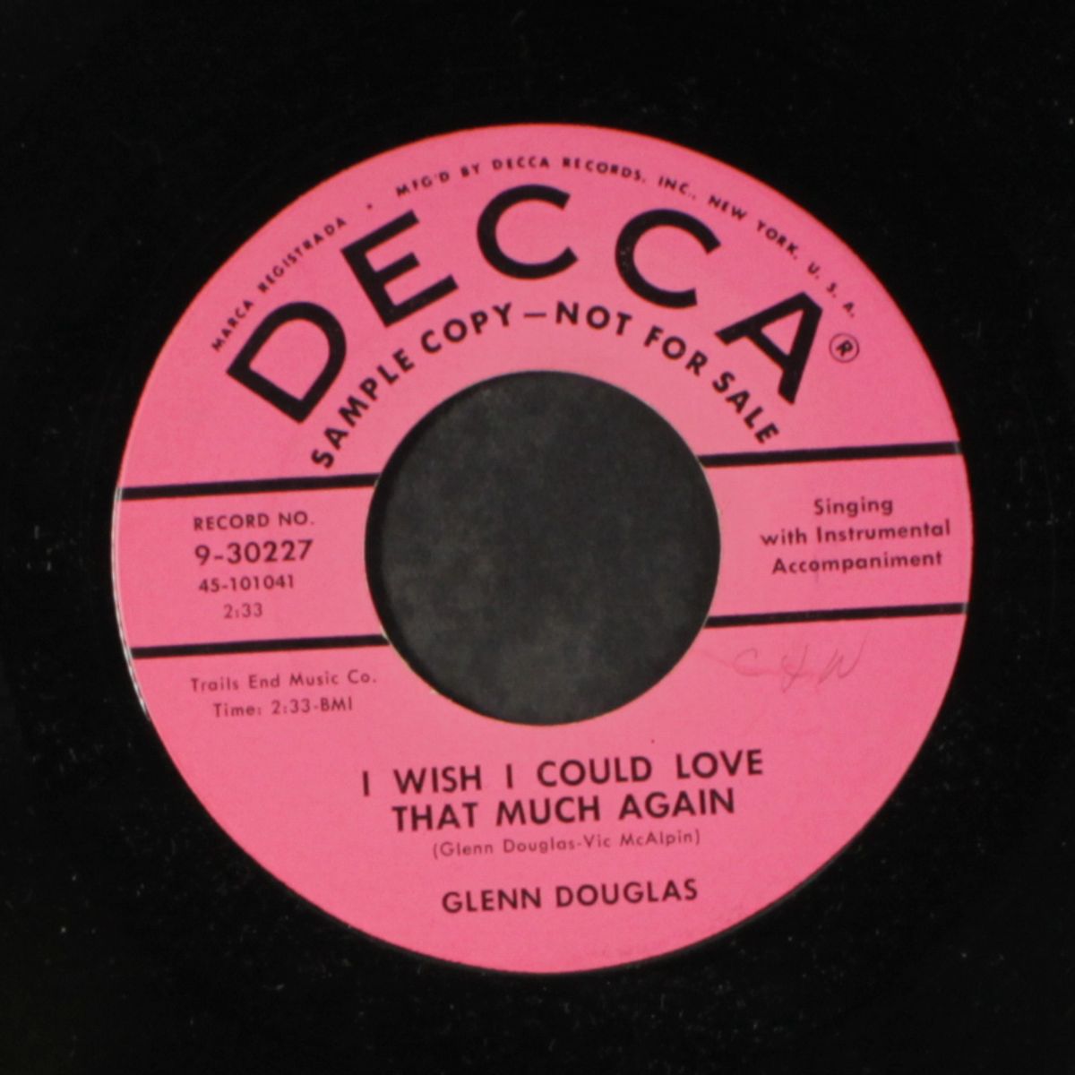 there's just a little of you left in my heart by GLENN DOUGLAS