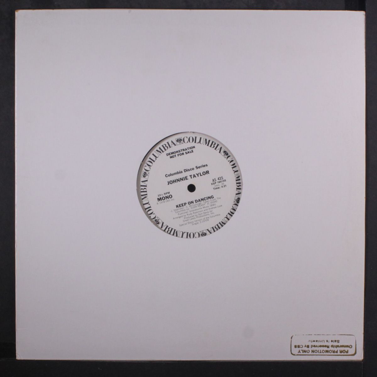 keep on dancing / mono by JOHNNIE TAYLOR