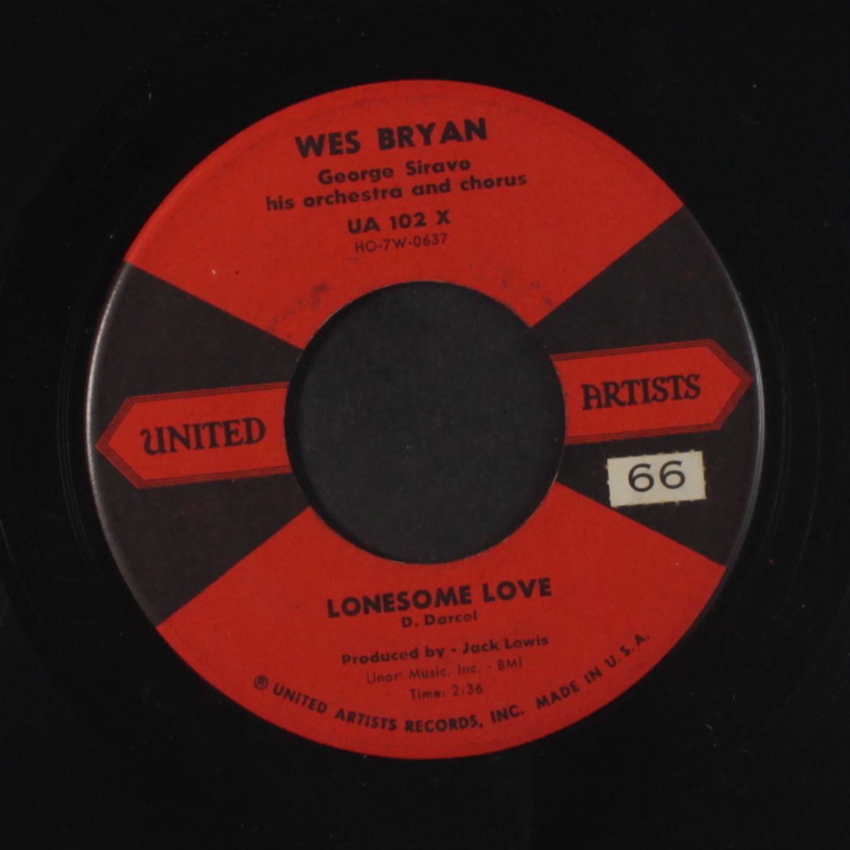 tiny spaceman / lonesome love by WES BRYAN