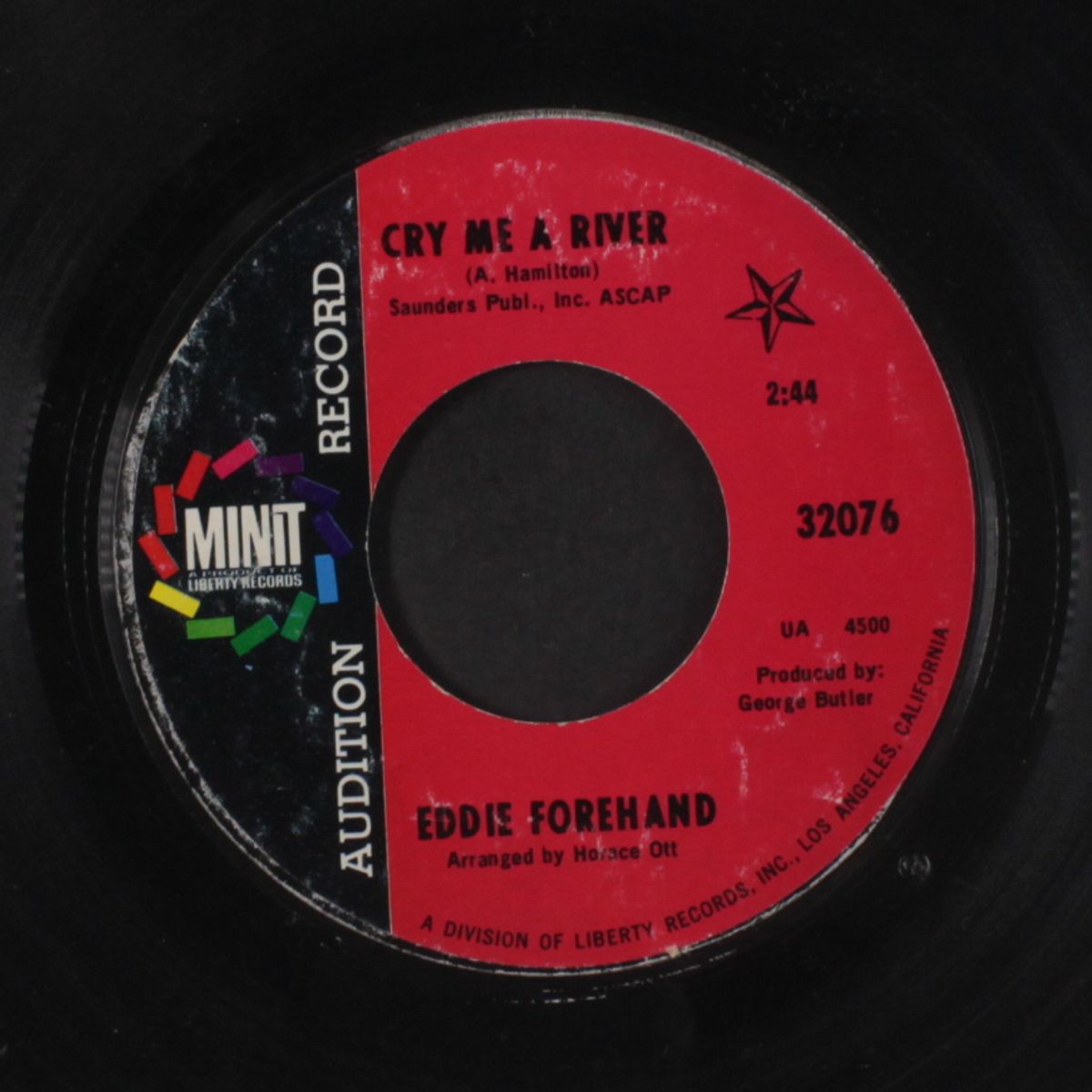 city of blues / cry me a river by EDDIE FOREHAND