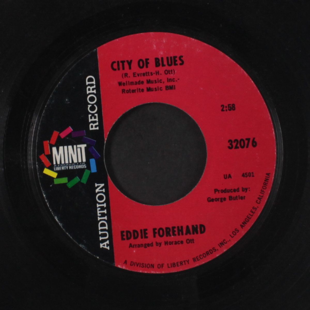 city of blues / cry me a river by EDDIE FOREHAND