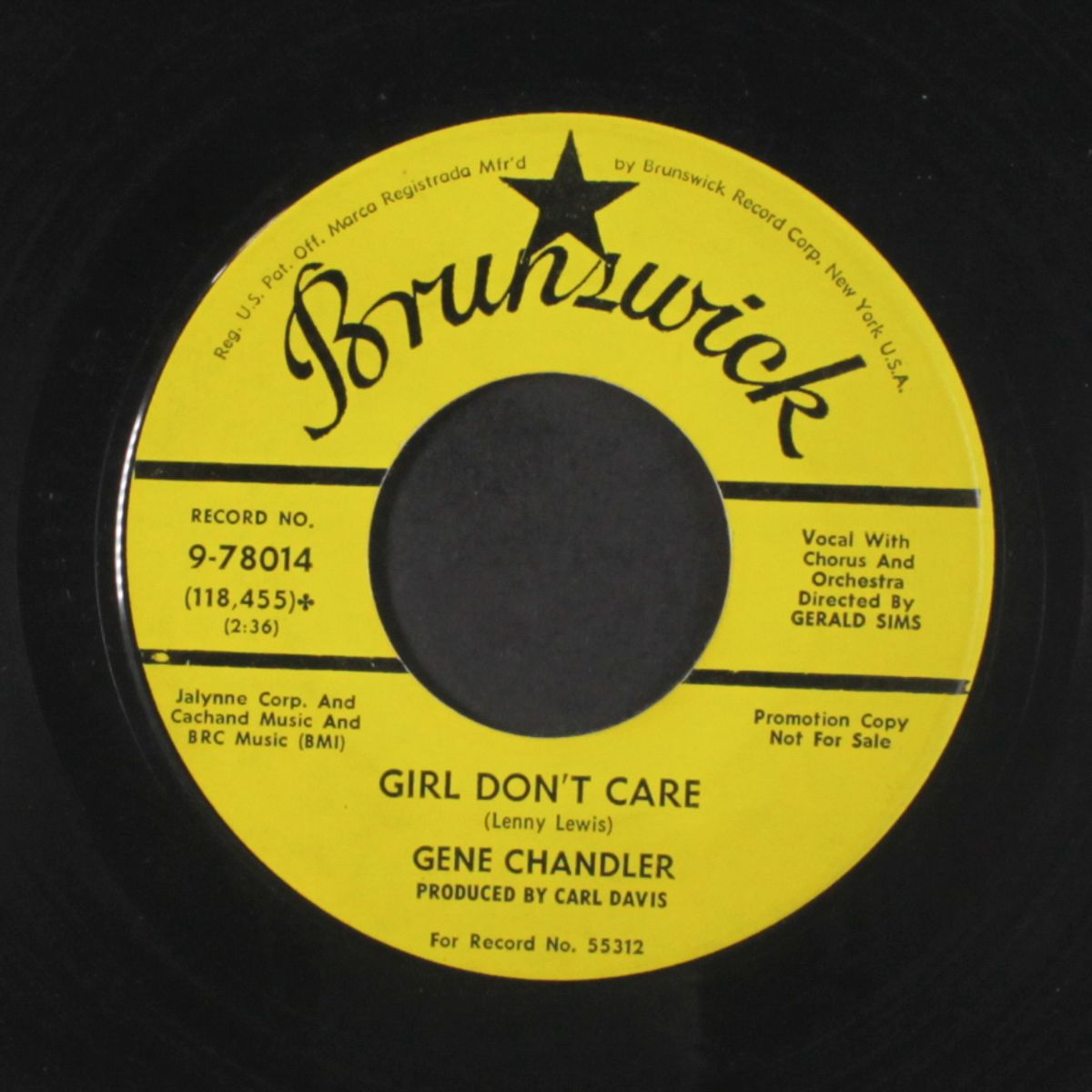 girl don't care / same by GENE CHANDLER