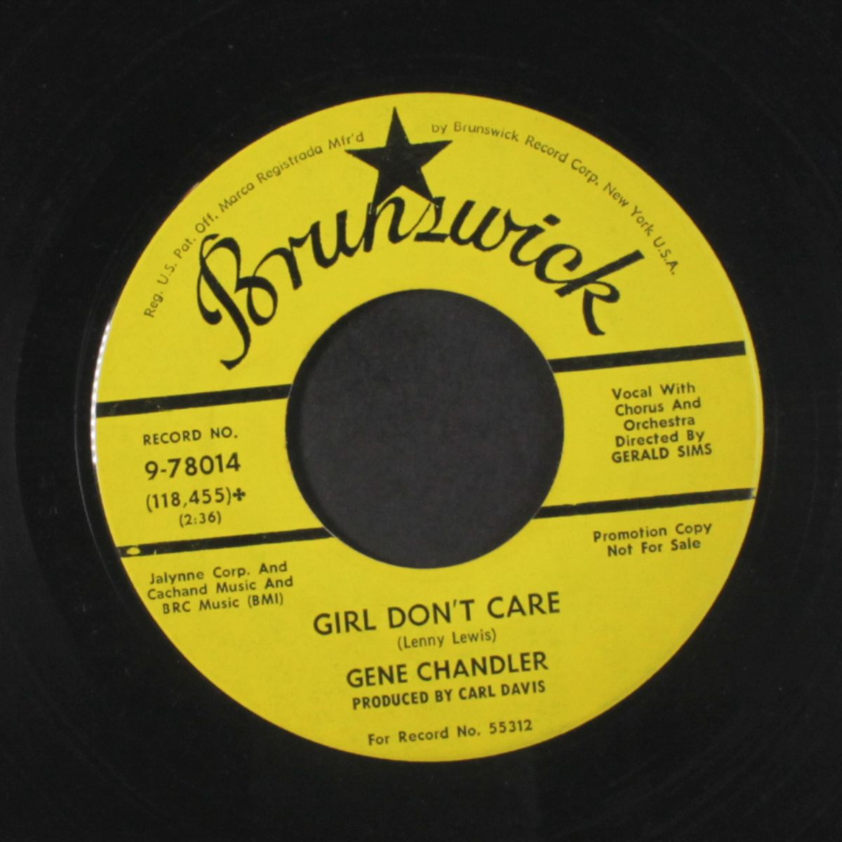 girl don't care / same by GENE CHANDLER