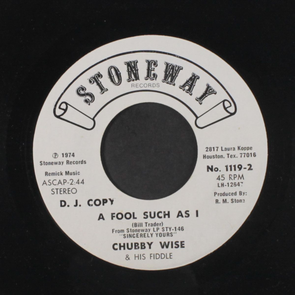 casey jones / a fool such as i by CHUBBY WISE