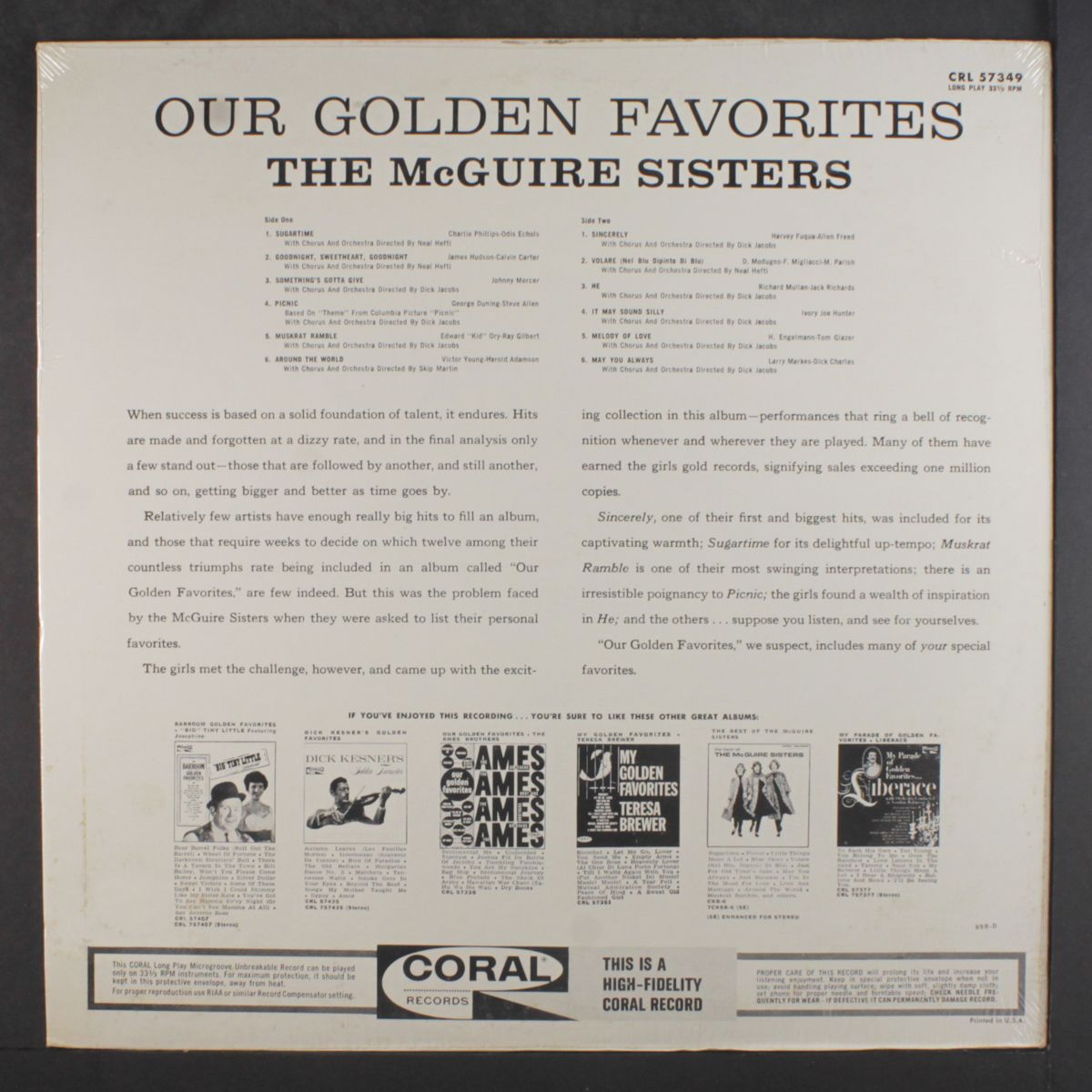 our golden favorites by MCGUIRE SISTERS