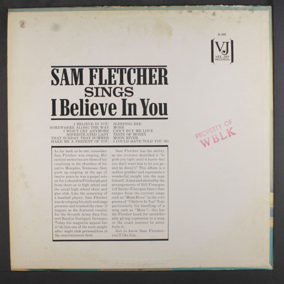 sings by SAM FLETCHER