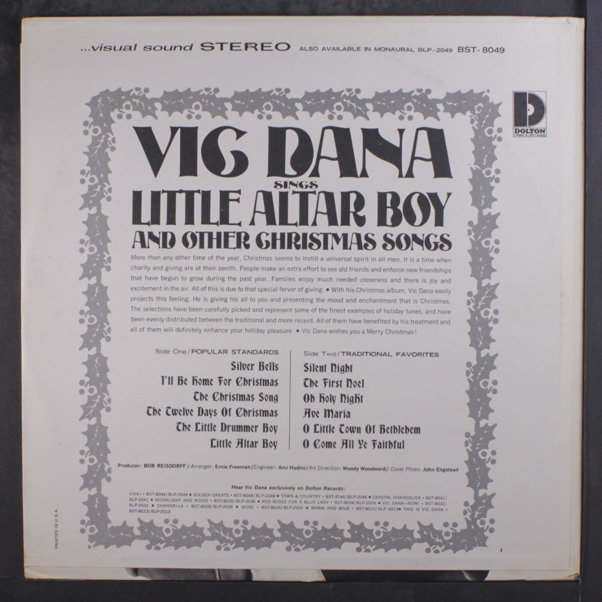 little altar boy and other christmas songs by VIC DANA