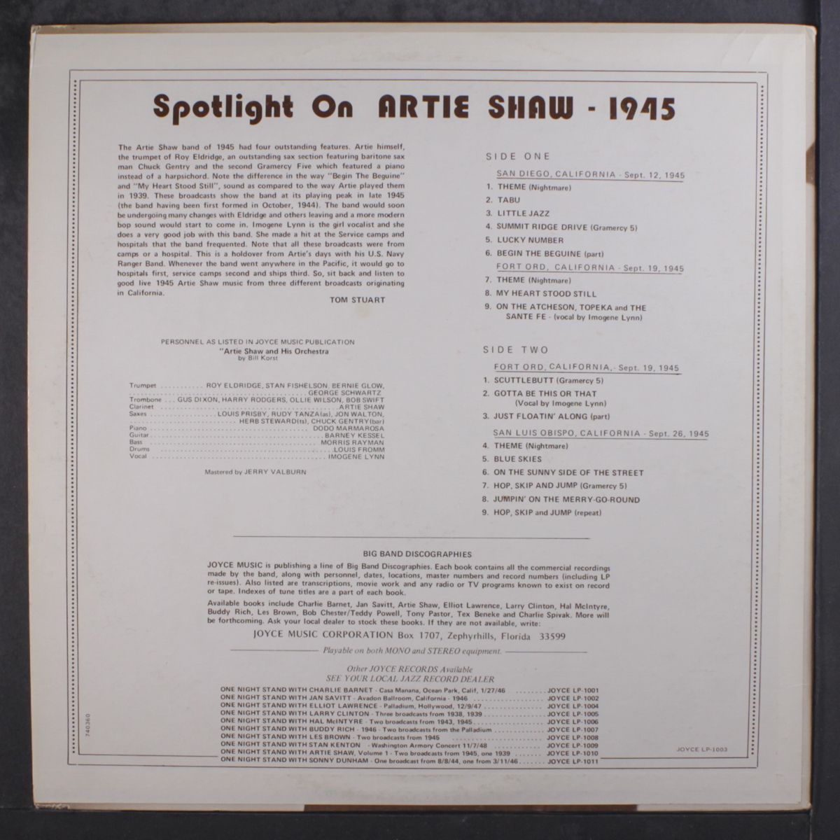 spotlight on artie shaw 1945 by ARTIE SHAW