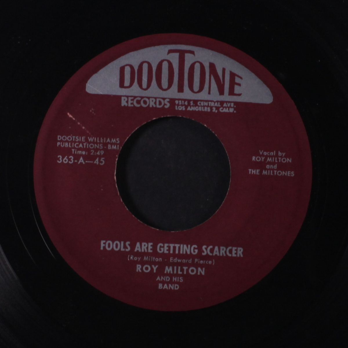 fools are getting scarcer / i can't go on by ROY MILTON