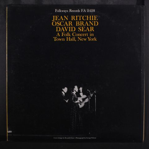 JEAN RITCHIE, OSCAR BRAND, DAVID SEAR