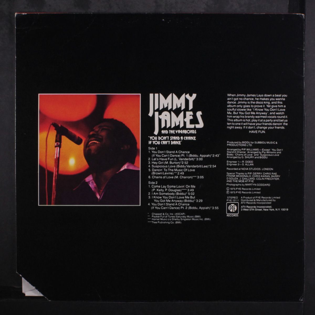 you don't stand a chance if you can't dance by JIMMY JAMES & VAGABONDS