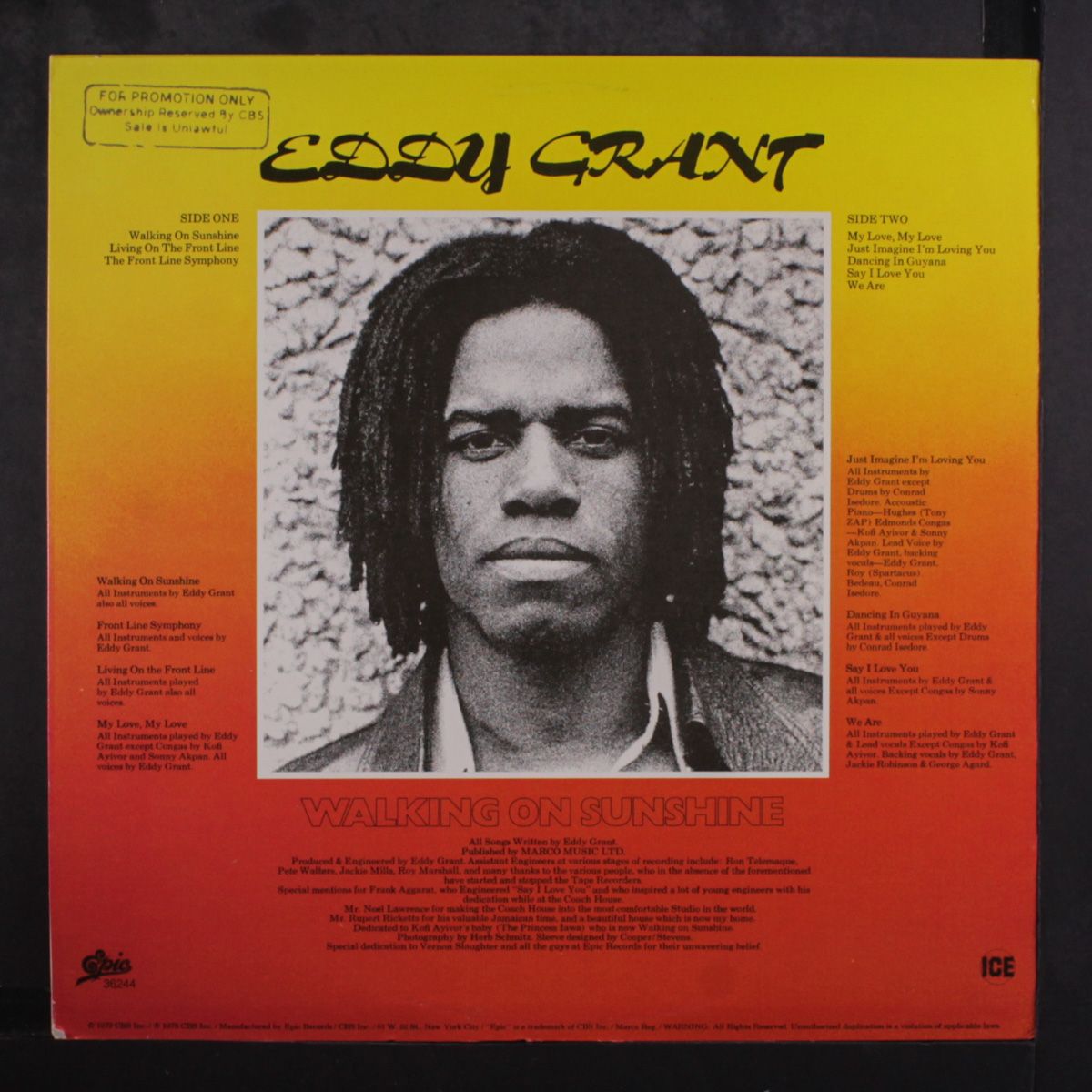 walking on sunshine by EDDY GRANT