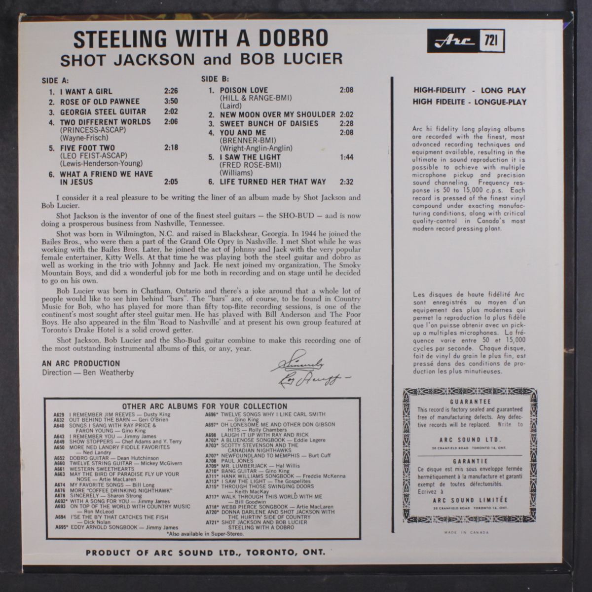 steeling with a dobro by SHOT JACKSON & BOB LUCIER