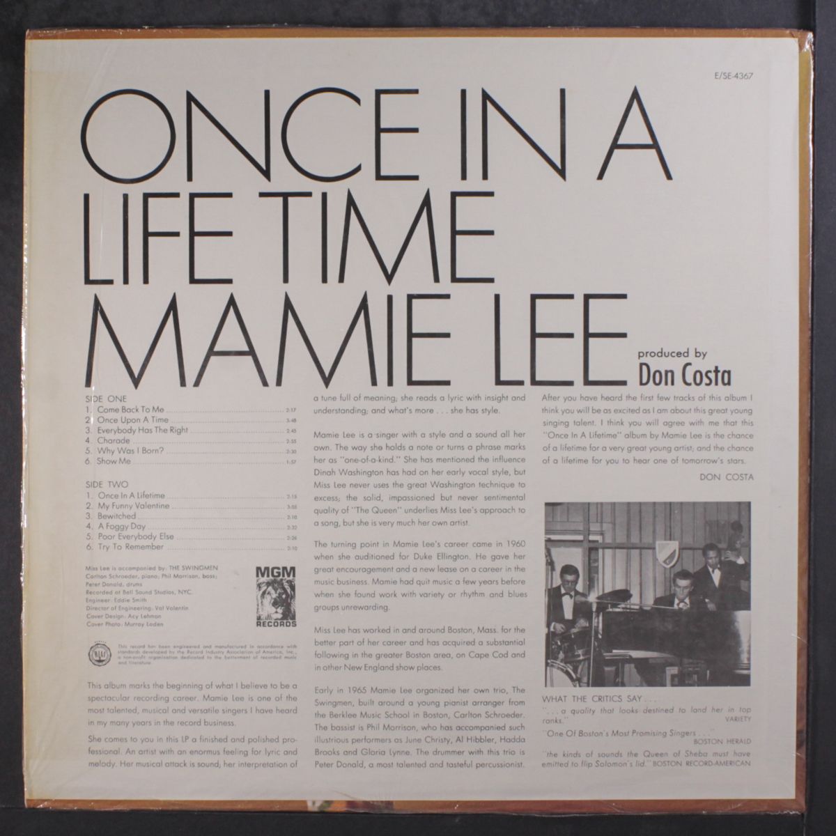 once in a lifetime by MAMIE LEE