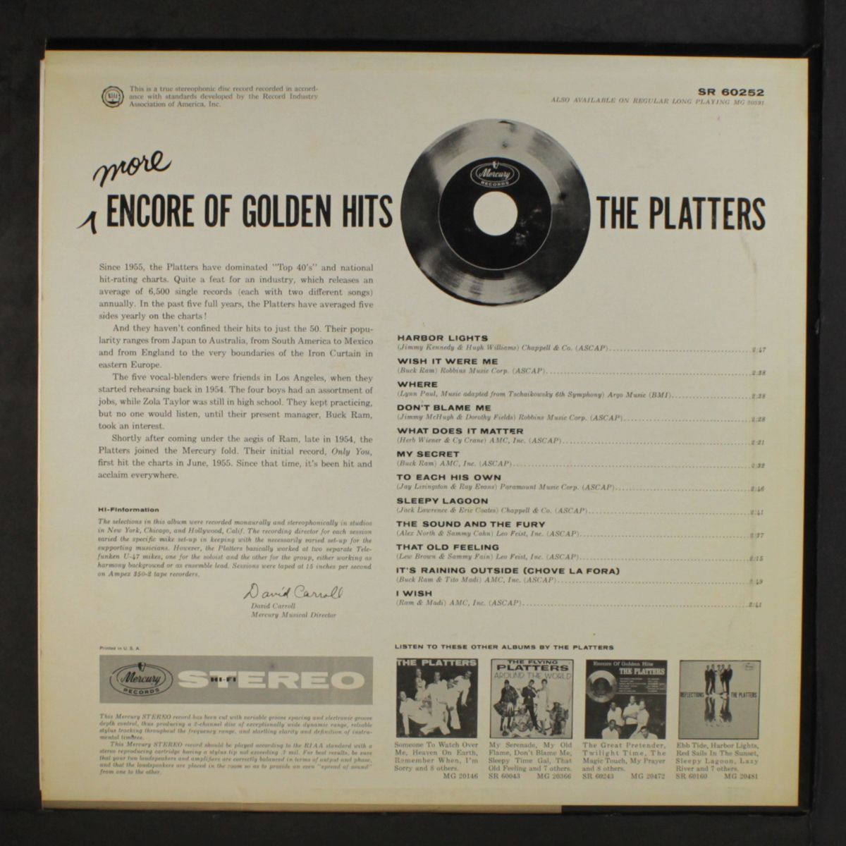 more encore of golden hits by PLATTERS