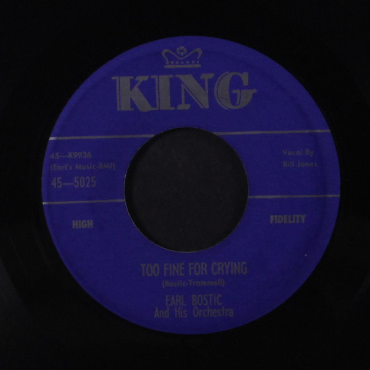 too fine for crying by EARL BOSTIC