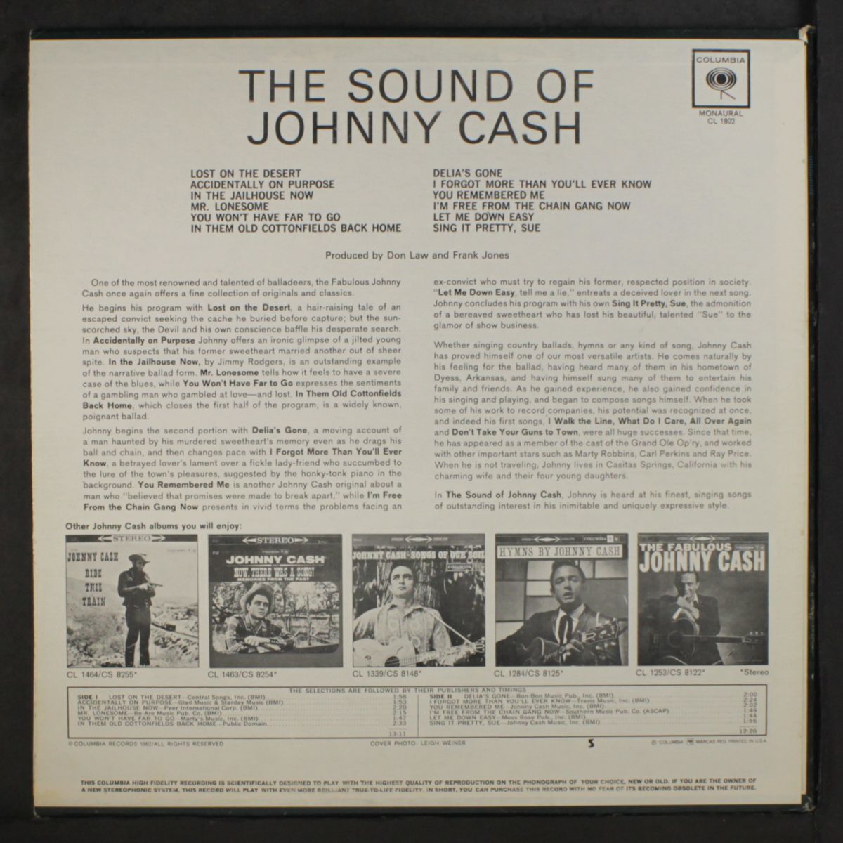 the sound of by JOHNNY CASH