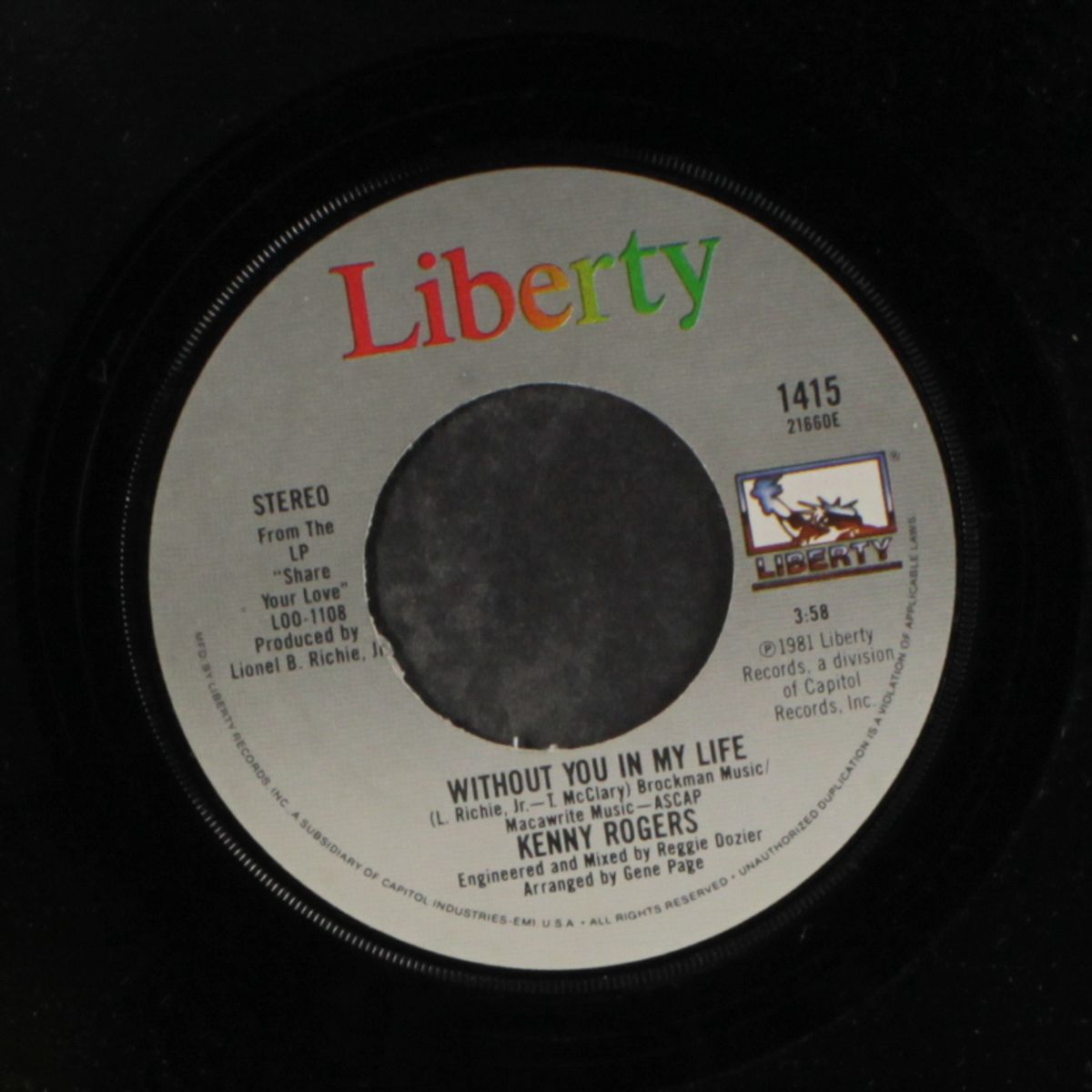 i don't need you / without you in my life by KENNY ROGERS