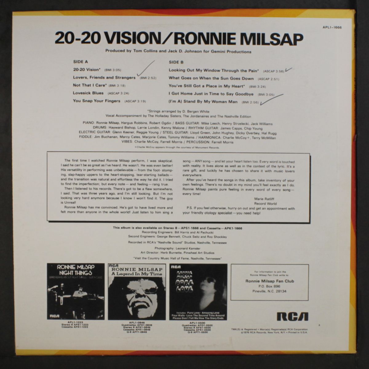 20-20 vision by RONNIE MILSAP