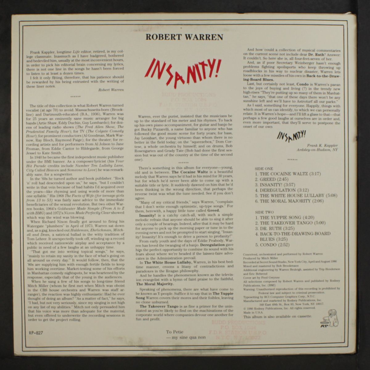 insanity by ROBERT WARREN