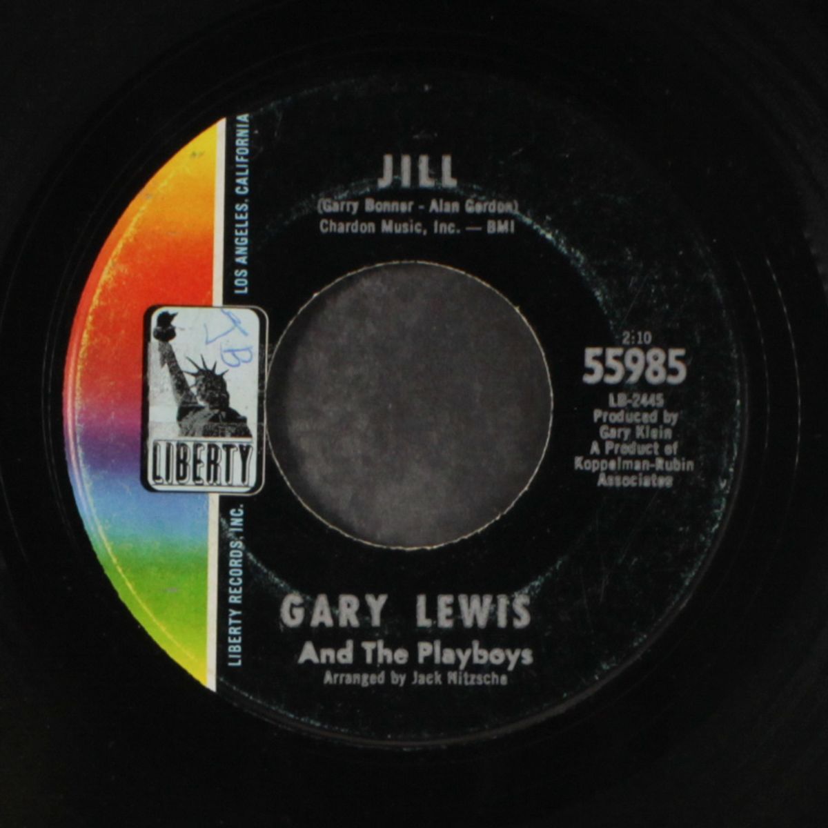 jill / new in town by GARY LEWIS