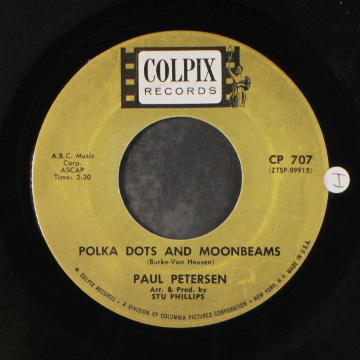 the cheer leader / polka dots and moonbeams by PAUL PETERSEN
