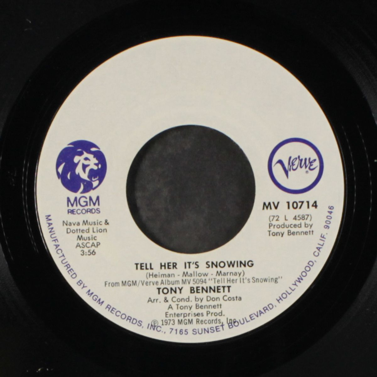 tell her it's snowing / if i could go back by TONY BENNETT