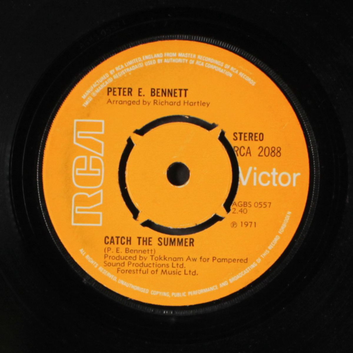 catch the summer / jenny's got a letter by PETER BENNETT