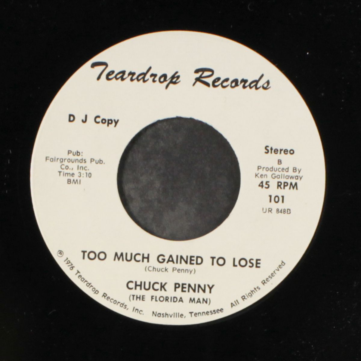 too much gained to lose / prison of the past by CHUCK PENNY